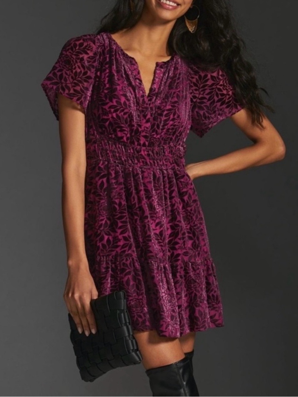 Anthropologie somerset velvet dress size 1x